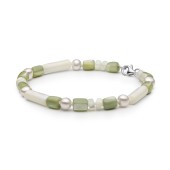 Bratara cu perle naturale și mother of pearl cu argint DiAmanti  252-12B-G